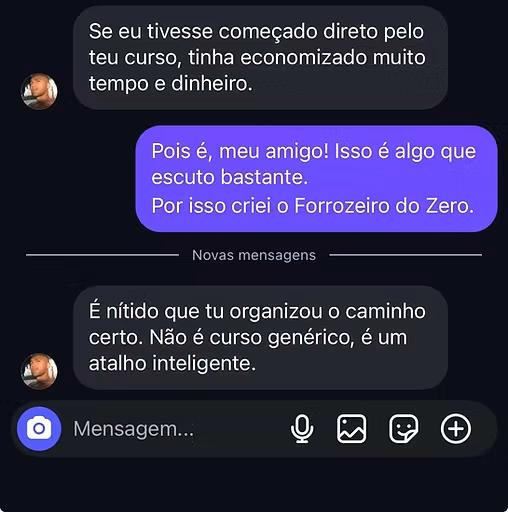Depoimento de aluno